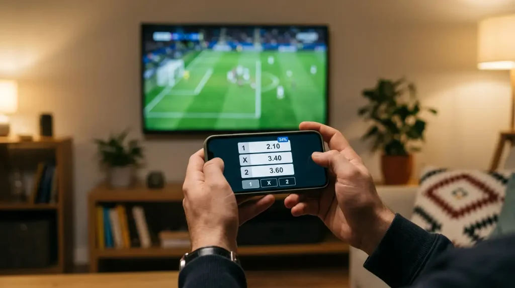 Tipper berechnet Auszahlungsrate eines Drei-Wege-Marktes in der Champions League